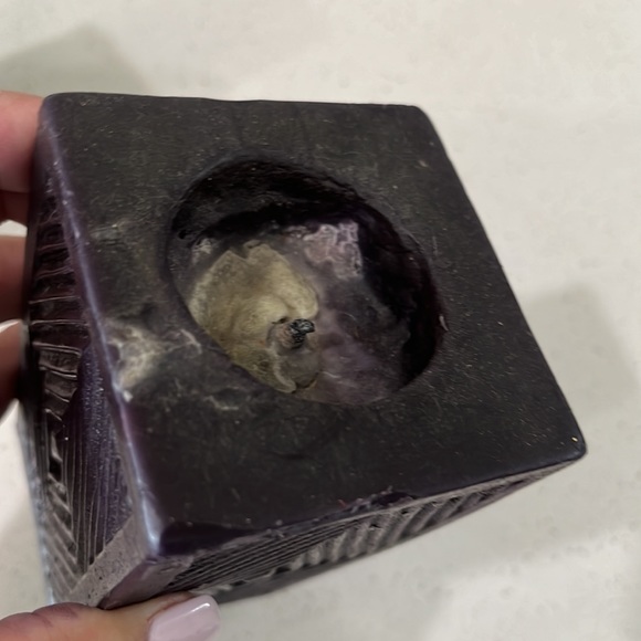 Pier 1 Art Deco set of 2 black candles - Picture 3 of 5